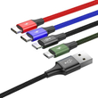 Baseus Fast 4 az 1-ben USB-kábel 2xUSB-C / Lightning / Micro 3,5A 1,2 m CA1T4-B01