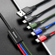 Baseus Fast 4 az 1-ben USB-kábel 2xUSB-C / Lightning / Micro 3,5A 1,2 m 
