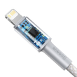 USB-C kábel Lightning Baseus, nagy sűrűségű fonott, 20 W, 5 A, PD, 1 m (fehér) CATLGD-02