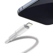 USB-C kábel Lightning Baseus, nagy sűrűségű fonott, 20 W, 5 A, PD, 1 m (fehér)