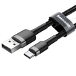  Baseus Cafule USB-USB-C kábel 3A 1m (szürke-fekete)