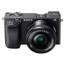 Sony Alpha 6400 fényképezőgép + 16-50mm objektív - fekete (ILCE6400L)