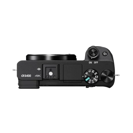 Sony Alpha 6400 fényképezőgép + 16-50mm objektív - fekete (ILCE6400L)