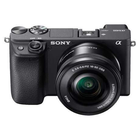 Sony Alpha 6400 fényképezőgép + 16-50mm objektív - fekete (ILCE6400L)