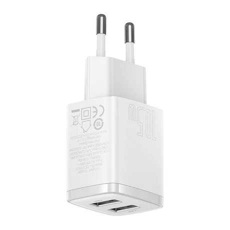Baseus kompakt gyorstöltő, 2x USB, 10.5W CCXJ010202