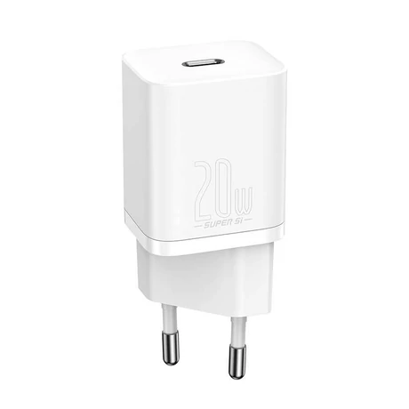 Baseus Super Si gyorstöltő 1C 20W adapter1 m-es USB-C-Lightning kábellel