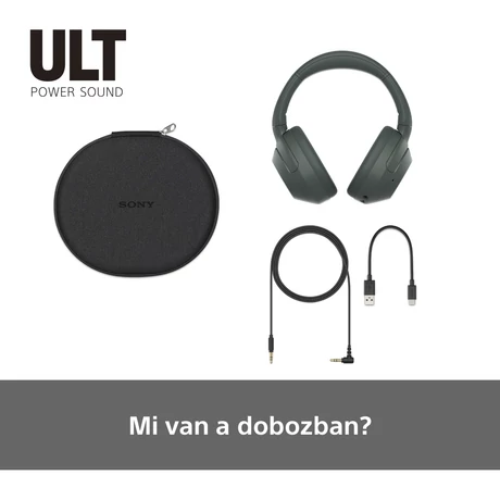 Sony ULT WEAR - WH-ULT900NH Bluetooth fejhallgató - Szürkészöld (elérhető több színben)