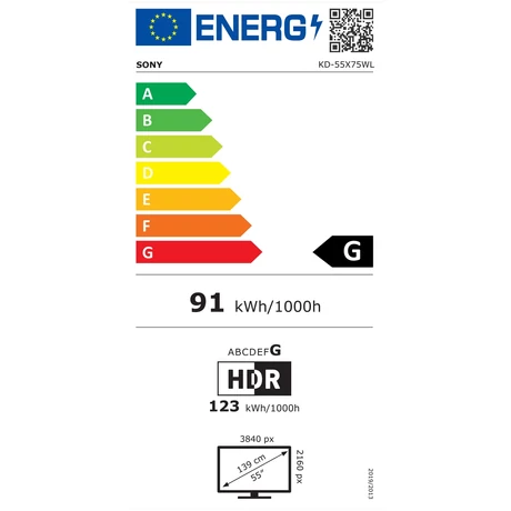 Sony KD-55X75WL BRAVIA 4K HDR Google TV - 139 cm
