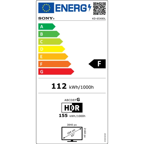Sony KD-65X80L BRAVIA 4K HDR Google TV - 164 cm