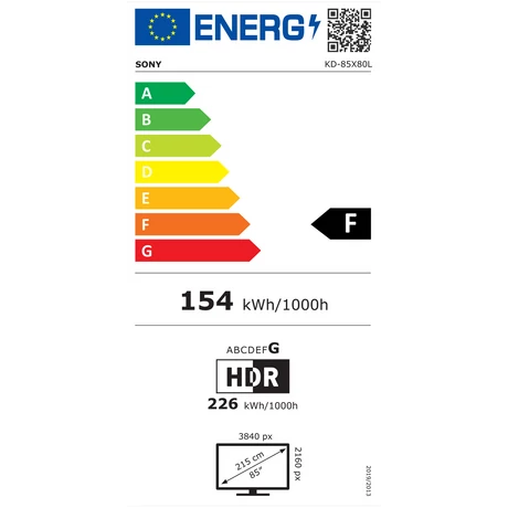 Sony KD-85X80L BRAVIA 4K HDR Google TV - 215 cm