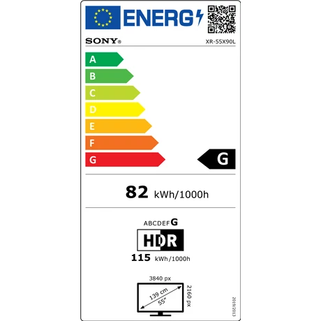 Sony XR-55X90L BRAVIA XR Full Array LED 4K HDR Okostelevízió (Google TV) - 139cm