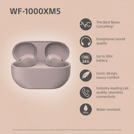 Sony WF-1000XM5 Smoky Pink