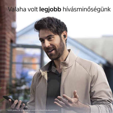 Sony WF-1000XM5 Wireless Noise Cancelling fülhallgató, akár 24 órás üzemidő és Gyors Töltés, Szürke