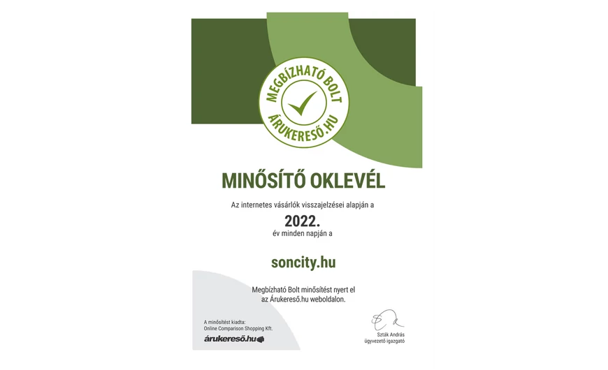 MEGBÍZHATÓ BOLT OKLEVELET KAPTUNK!